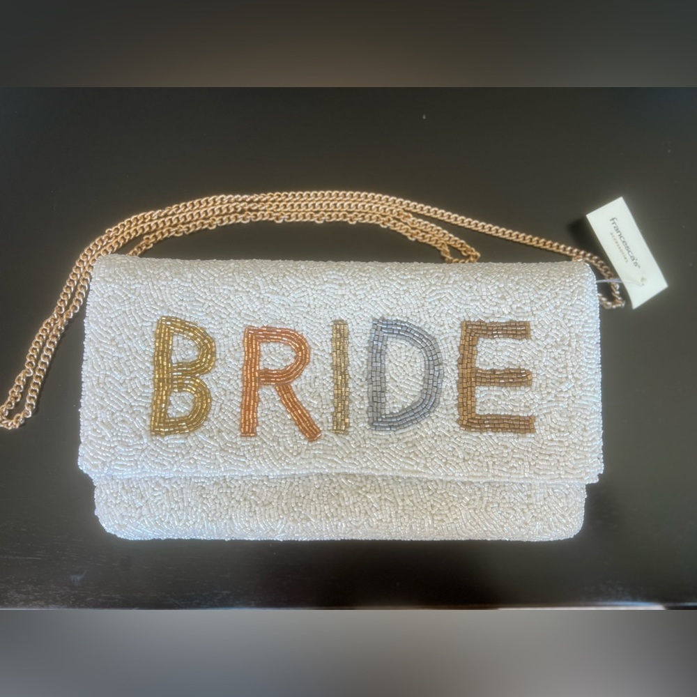 Bride Beaded Clutch - Francesca’s